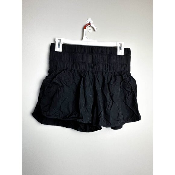 Automet High Rise Way Home Loose Fit Warm Up Running Shorts Black Medium - Picture 1 of 4